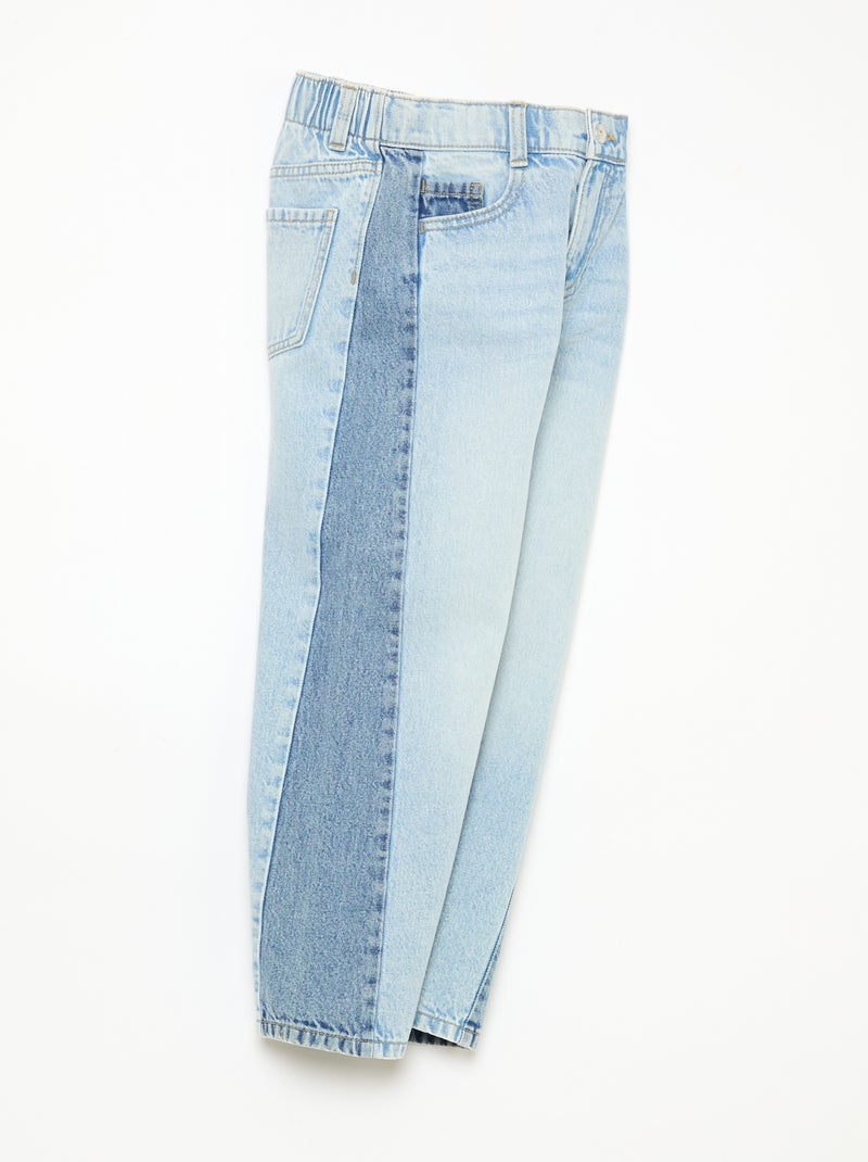 Pantaloni wide leg fit / taglio ampio bicolore Blu - Kiabi