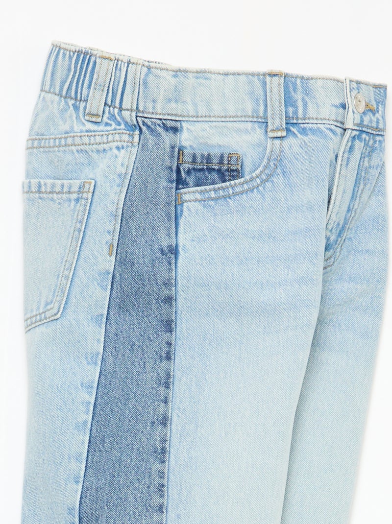 Pantaloni wide leg fit / taglio ampio bicolore Blu - Kiabi