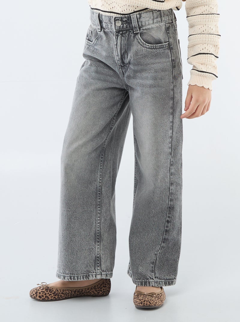 Pantaloni wide leg fit / taglio ampio bicolore Grigio - Kiabi