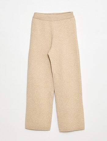 Pantaloni wide leg in maglia