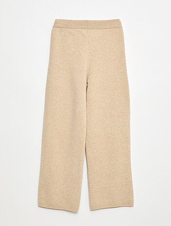 Pantaloni wide leg in maglia