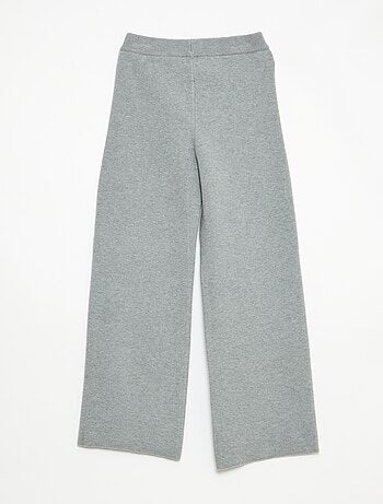 Pantaloni wide leg in maglia