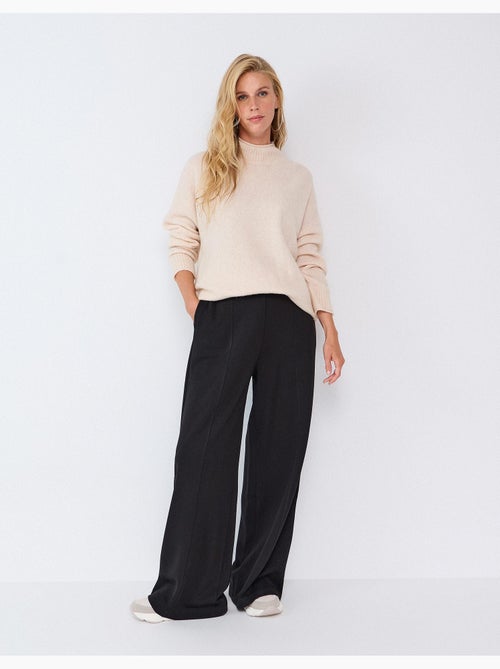 Pantaloni wide leg in maglia interlock, mo fashion - Kiabi Pantaloni wide leg in maglia interlock, mo fashion - Kiabi