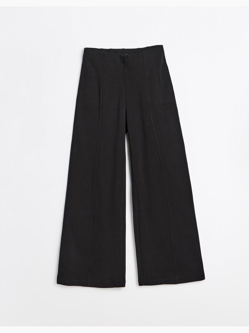Pantaloni wide leg in maglia interlock, mo fashion Nero - Kiabi