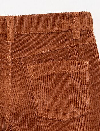Pantaloni wide leg in velluto a coste