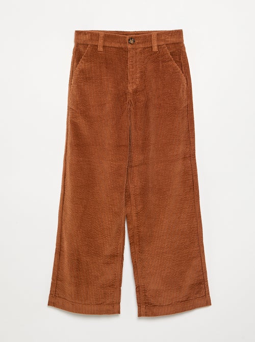 Pantaloni wide leg in velluto a coste - Kiabi Pantaloni wide leg in velluto a coste - Kiabi