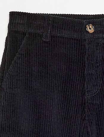 Pantaloni wide leg in velluto a coste