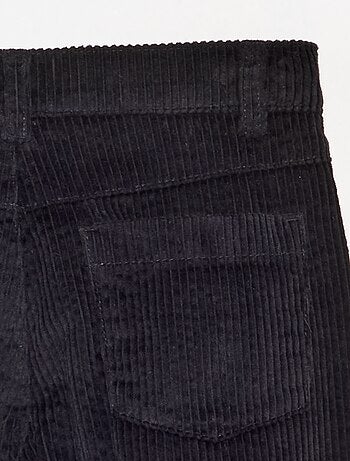 Pantaloni wide leg in velluto a coste