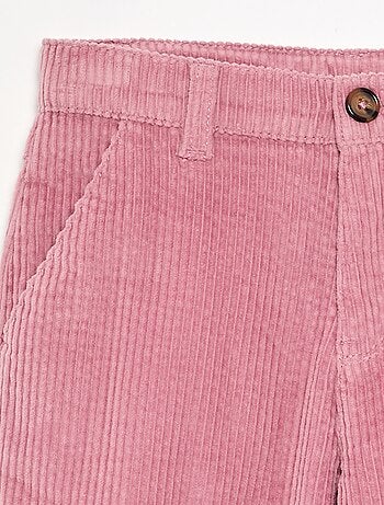 Pantaloni wide leg in velluto a coste