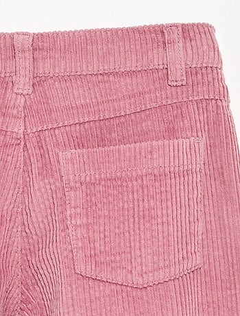 Pantaloni wide leg in velluto a coste
