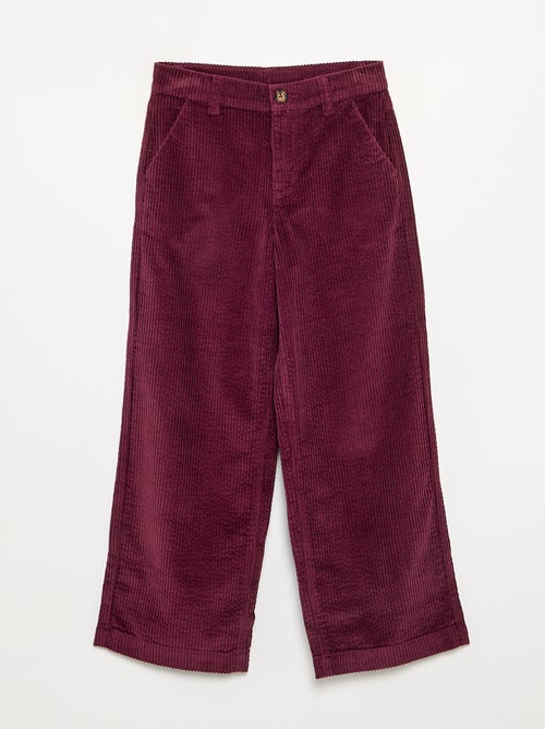 Pantaloni wide leg in velluto a coste - Kiabi