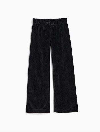 Pantaloni wide leg in velluto, mo fashion