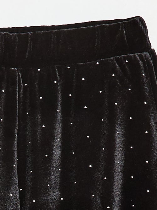 Pantaloni wide leg in velluto tinta unita - Kiabi