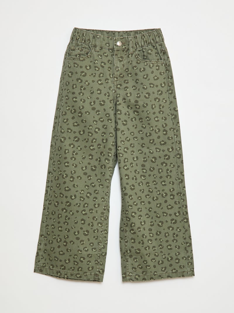 Pantaloni wide leg Kaki - Kiabi