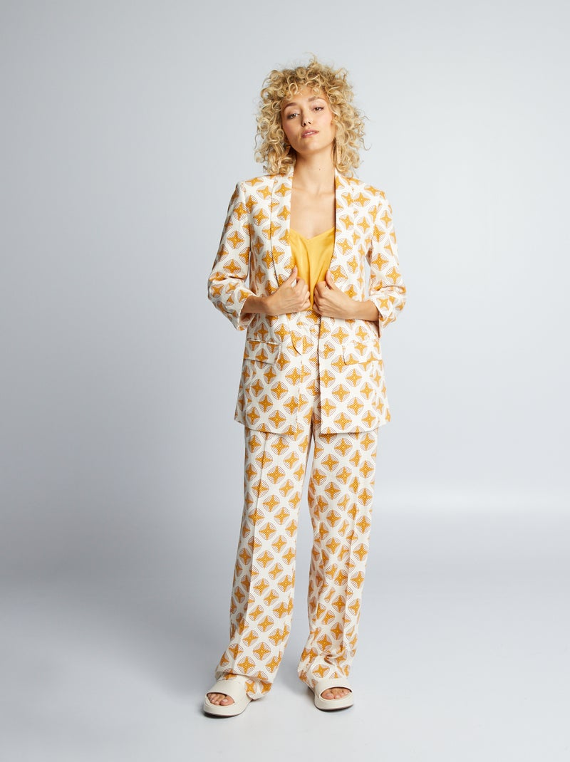 Pantaloni wide leg morbidi BIANCO - Kiabi