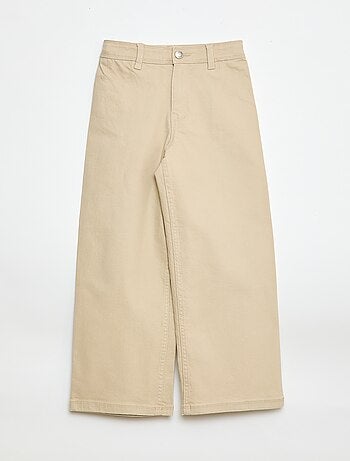 Pantaloni wide leg senza tasche davanti