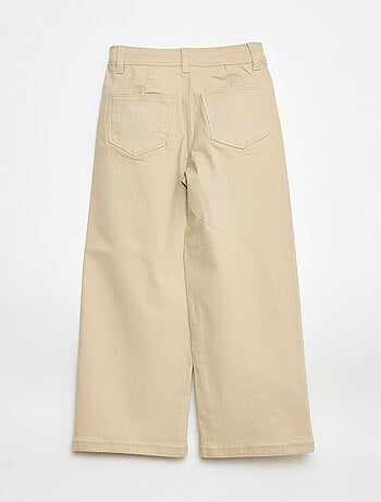 Pantaloni wide leg senza tasche davanti