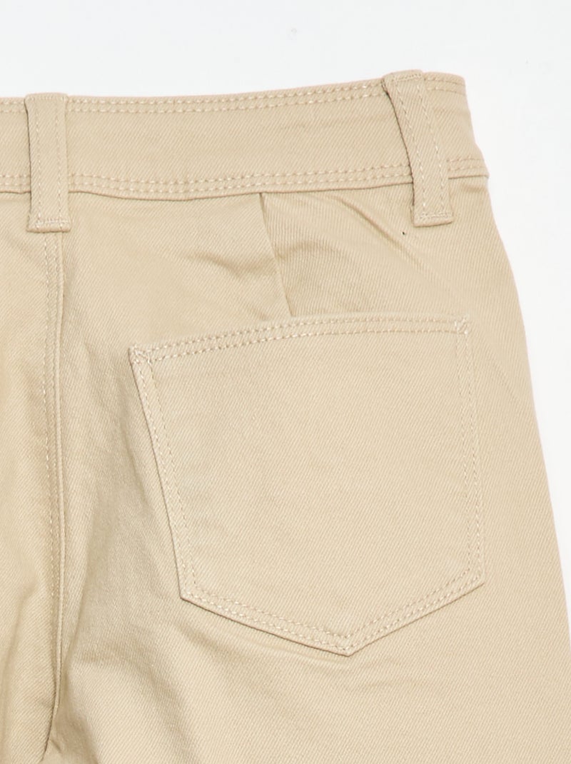 Pantaloni wide leg senza tasche davanti Beige - Kiabi