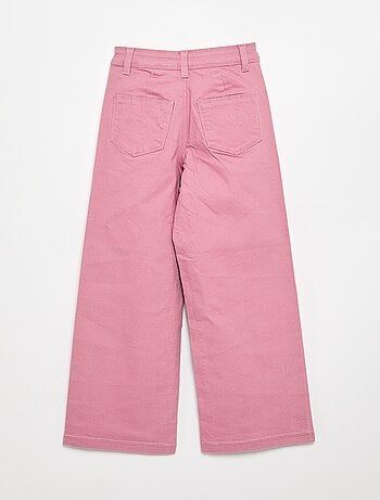 Pantaloni wide leg senza tasche davanti