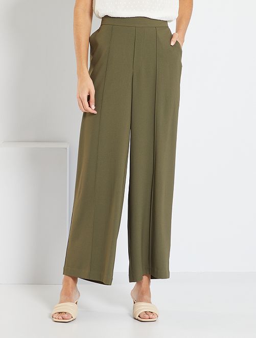 Pantaloni wide leg stampati - KAKI - Kiabi - 18.00€