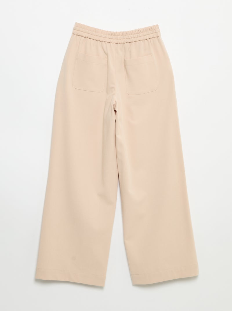 Pantaloni wide leg / taglio ampio Beige - Kiabi