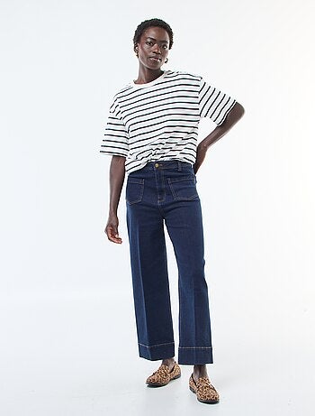 Pantaloni wide leg tinta unita