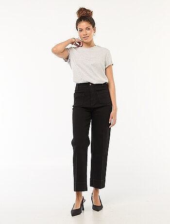 Pantaloni wide leg tinta unita