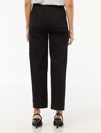 Pantaloni wide leg tinta unita