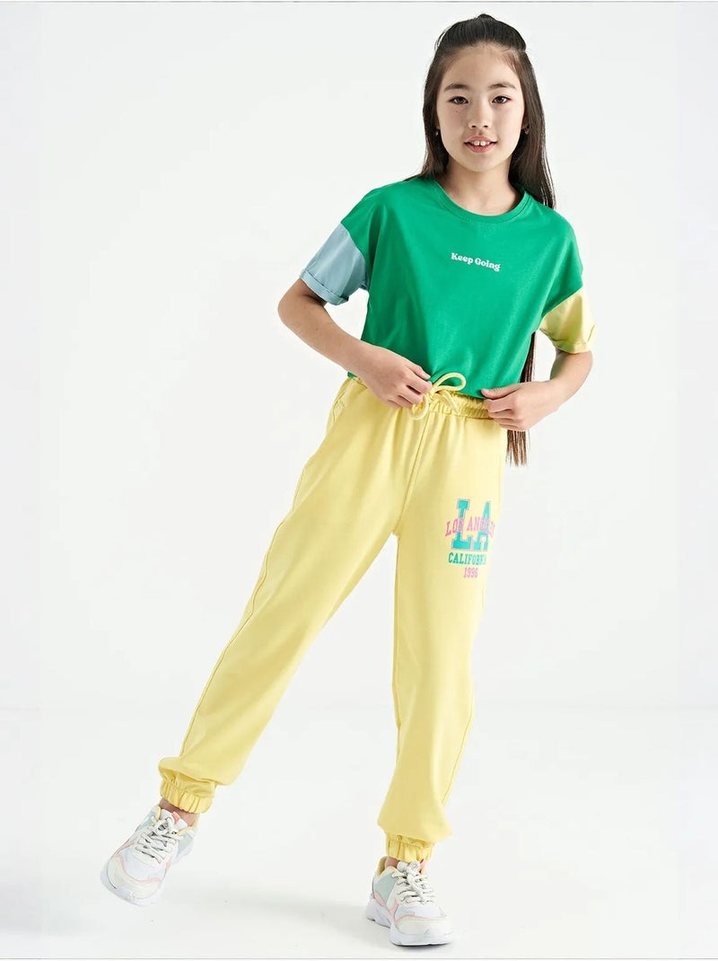 Pantaloni youth in misto cotone tommy Giallo limone - Kiabi