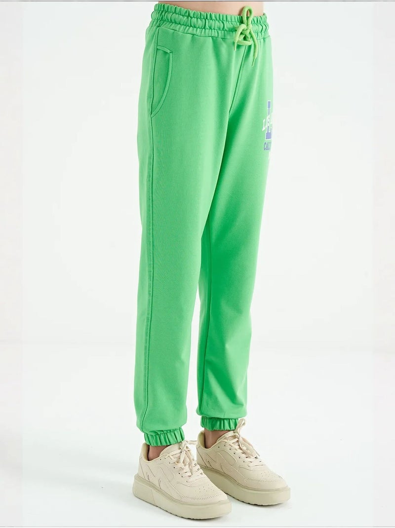 Pantaloni youth in misto cotone tommy Verde tiglio - Kiabi