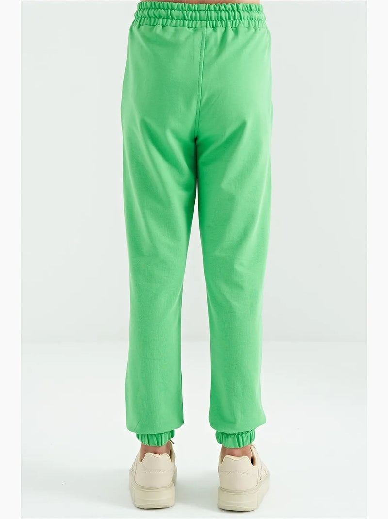 Pantaloni youth in misto cotone tommy Verde tiglio - Kiabi