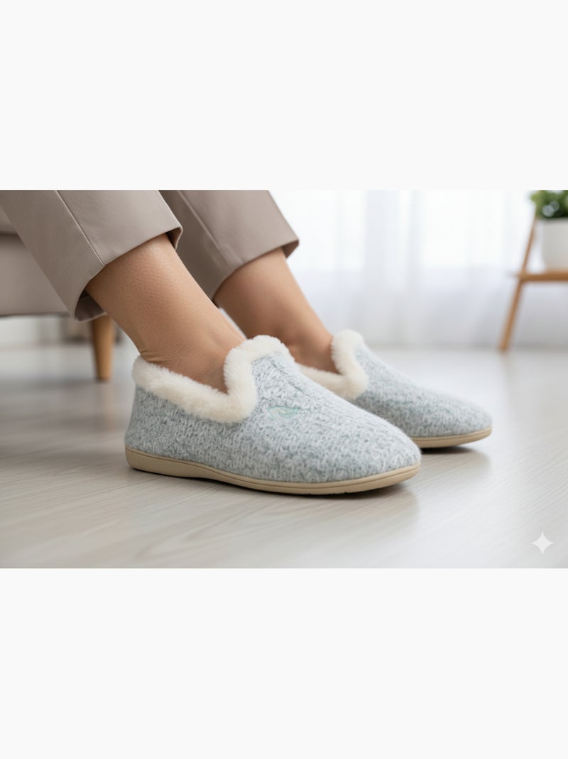 Pantofola Charentaise Donna Inverno Blu - Kiabi
