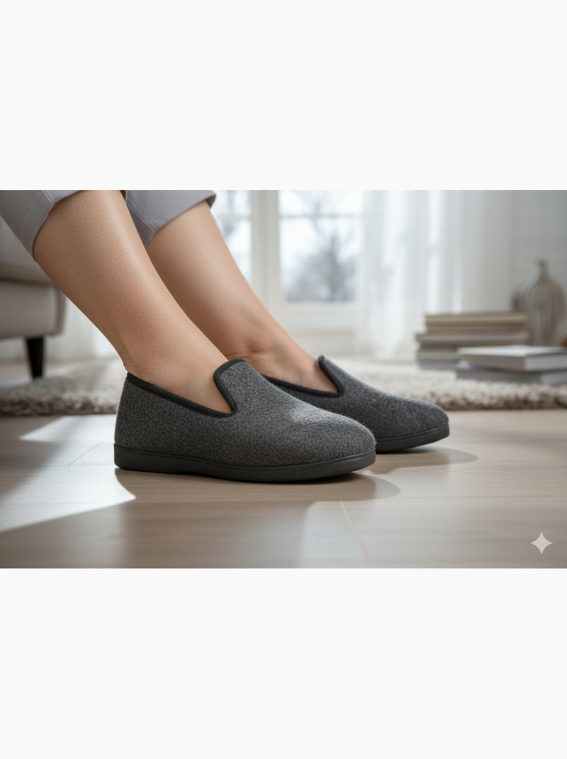 Pantofola Charentaise Donna Inverno Grigio antracite - Kiabi