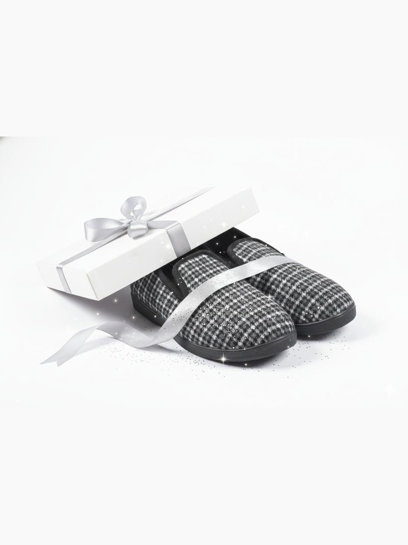 Pantofola Charentaise Donna Inverno Nero - Kiabi