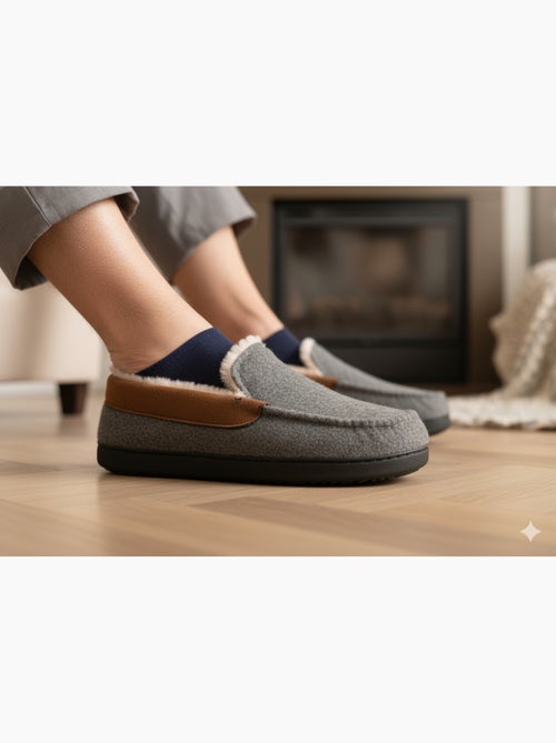 Pantofola Charentaise uomo foderata PREMIUM MU9733 - Kiabi Pantofola Charentaise uomo foderata PREMIUM MU9733 - Kiabi