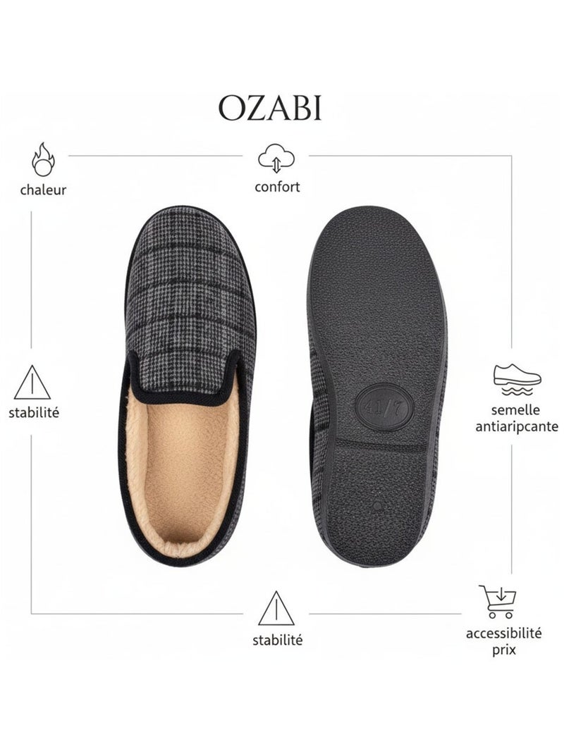 Pantofola CHARENTAISE Uomo Nero - Kiabi