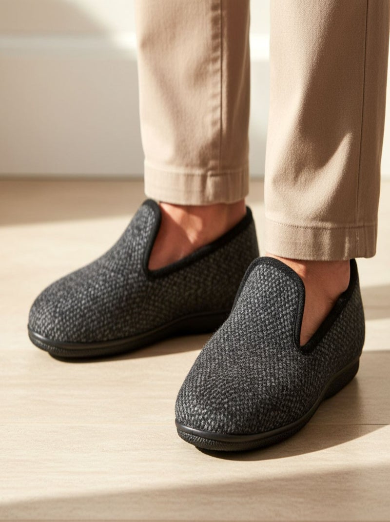 Pantofola CHARENTAISE Uomo Nero opaco - Kiabi
