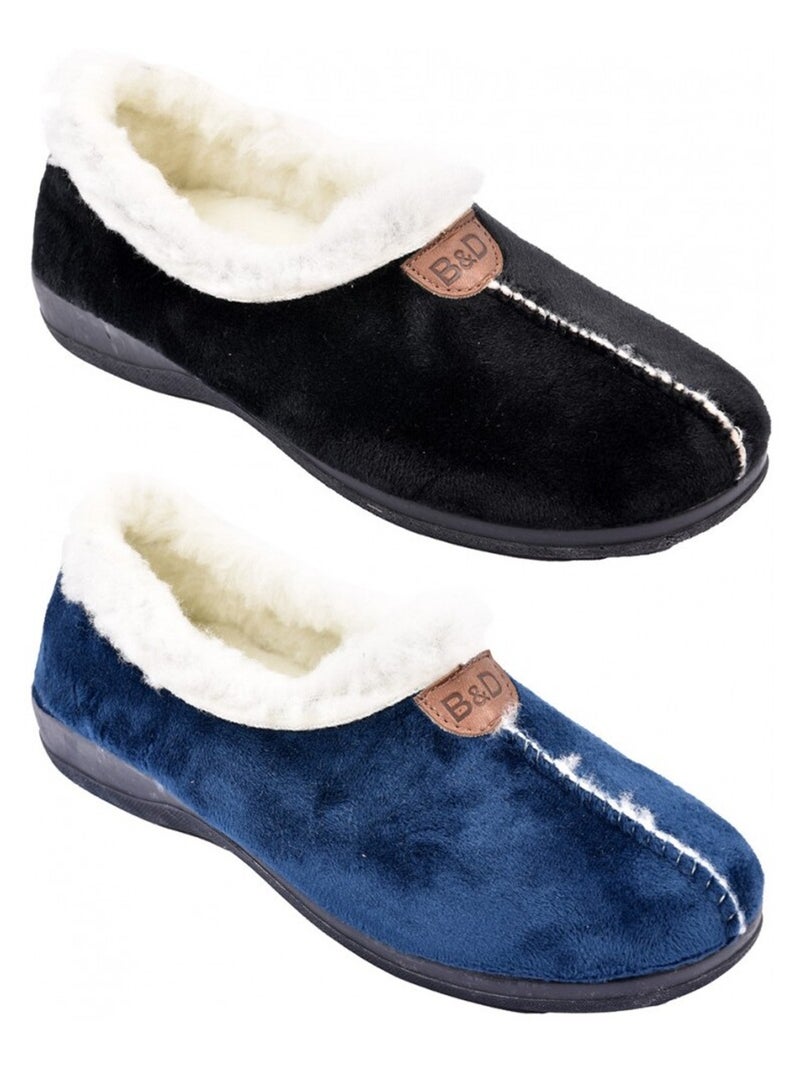 Pantofola Donna Charentaise PREMIUM Blu marino - Kiabi