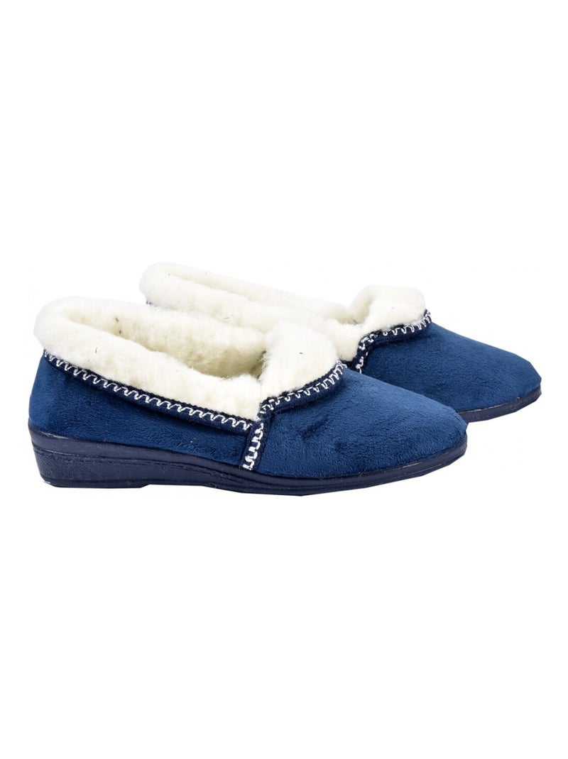 Pantofola Donna Charentaise PREMIUM Blu marino - Kiabi