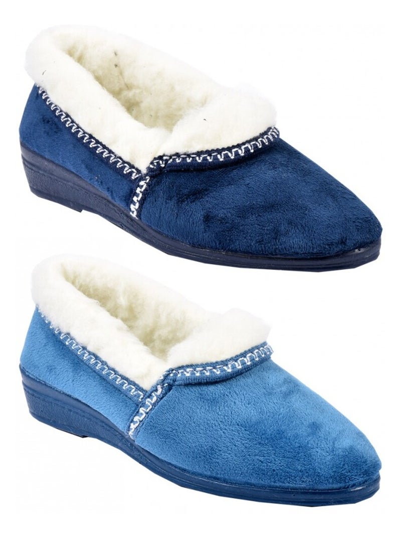 Pantofola Donna Charentaise PREMIUM Blu marino - Kiabi