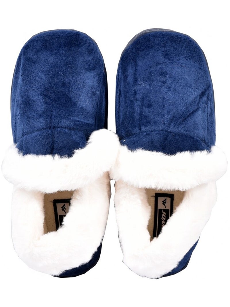 Pantofola Donna Ciabatta COCOONING Blu marino - Kiabi