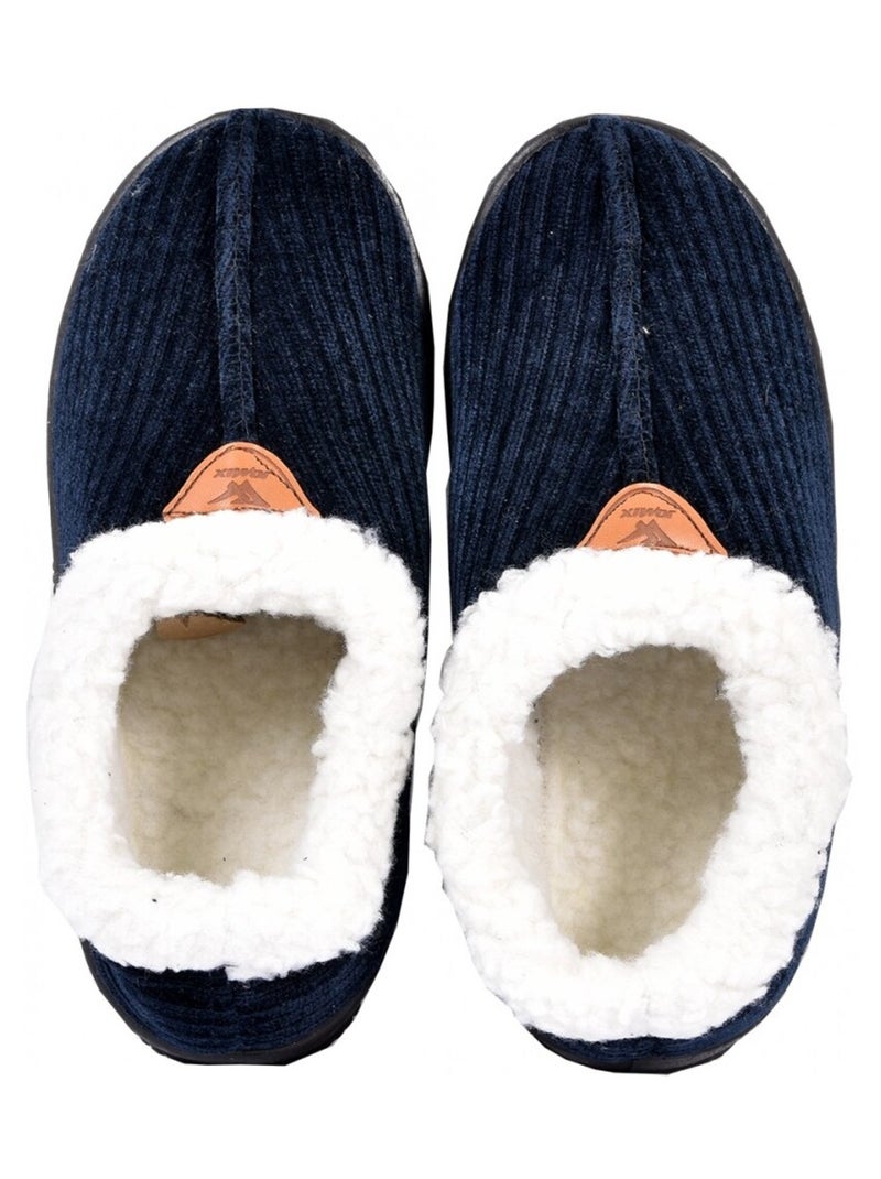 Pantofola Donna Ciabatta COCOONING Blu marino - Kiabi