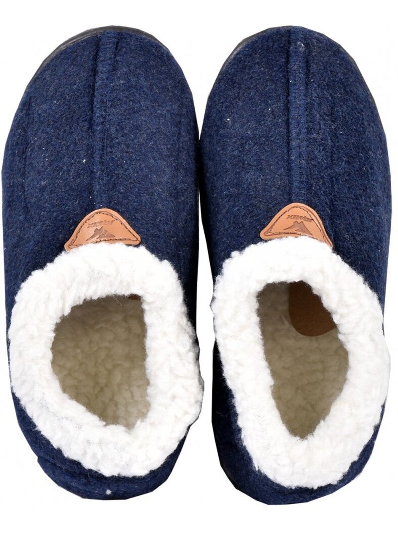 Pantofola Donna Ciabatta COCOONING Blu marino - Kiabi