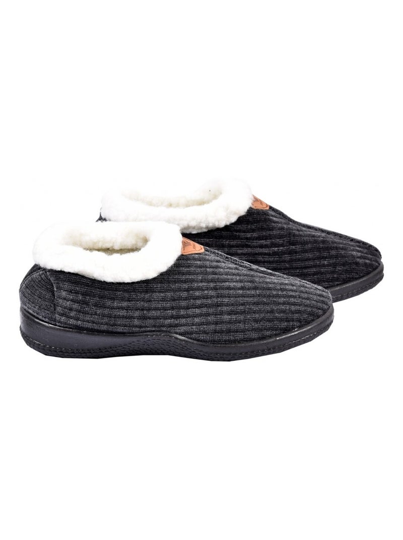 Pantofola Donna Ciabatta COCOONING Grigio - Kiabi
