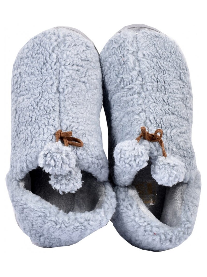 Pantofola Donna Ciabatta COCOONING Grigio - Kiabi