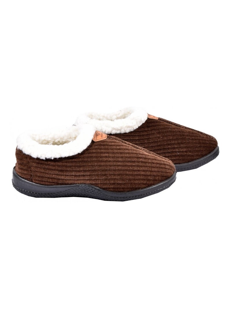 Pantofola Donna Ciabatta COCOONING Marrone - Kiabi