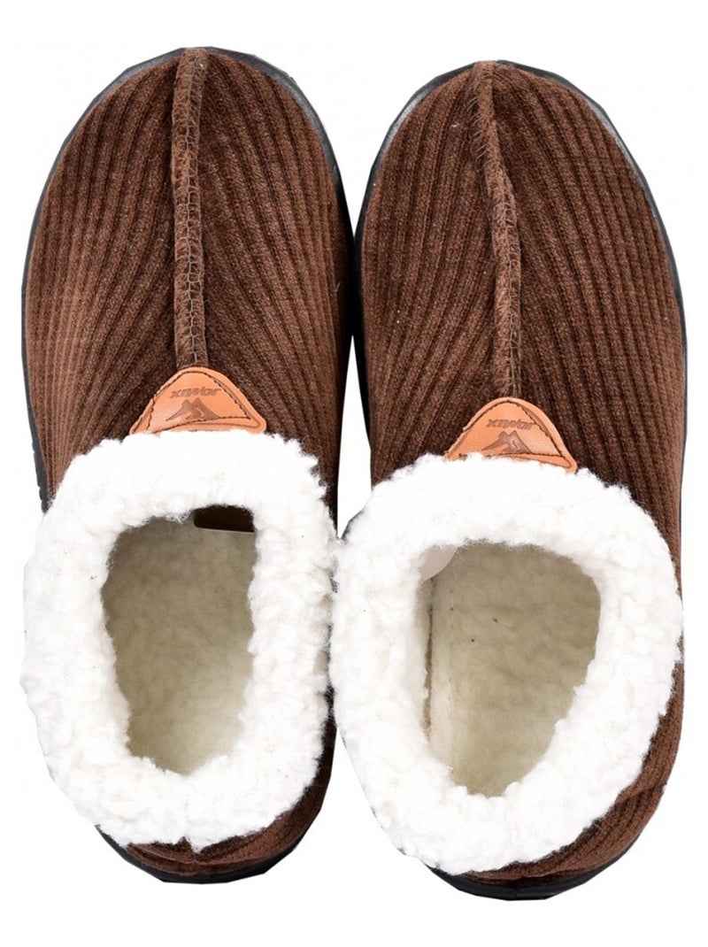 Pantofola Donna Ciabatta COCOONING Marrone - Kiabi