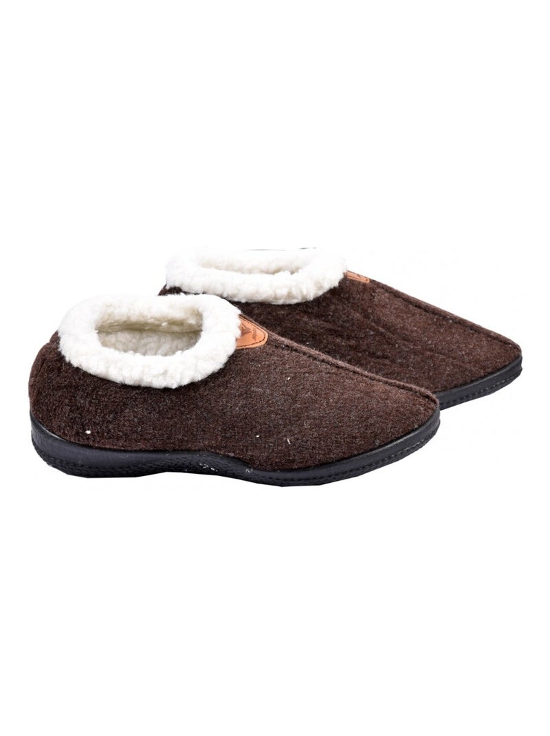 Pantofola Donna Ciabatta COCOONING Marrone - Kiabi