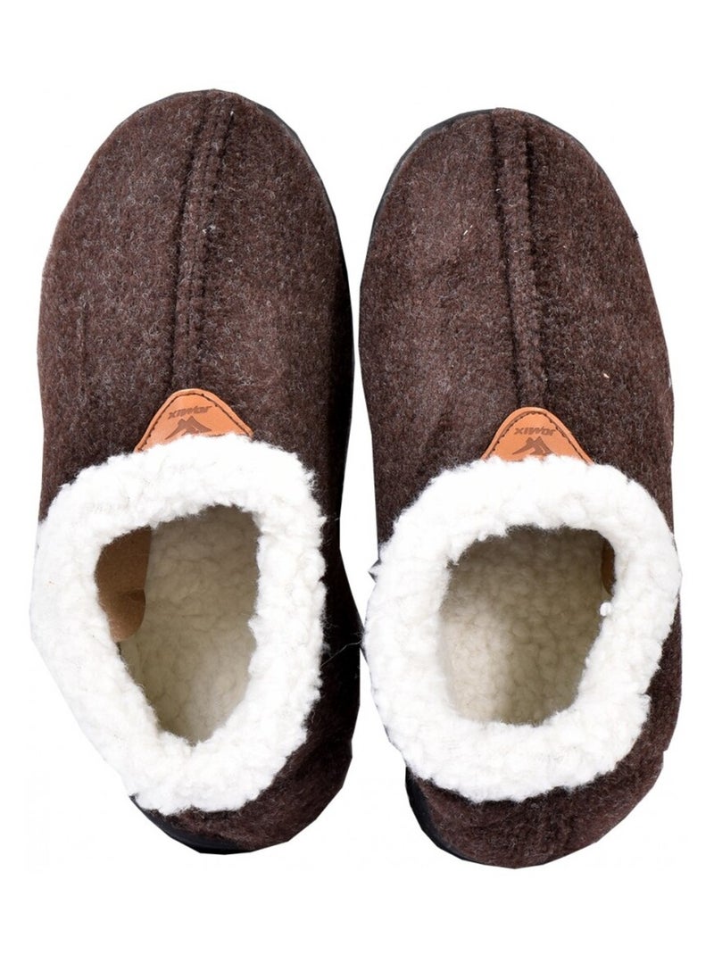 Pantofola Donna Ciabatta COCOONING Marrone - Kiabi