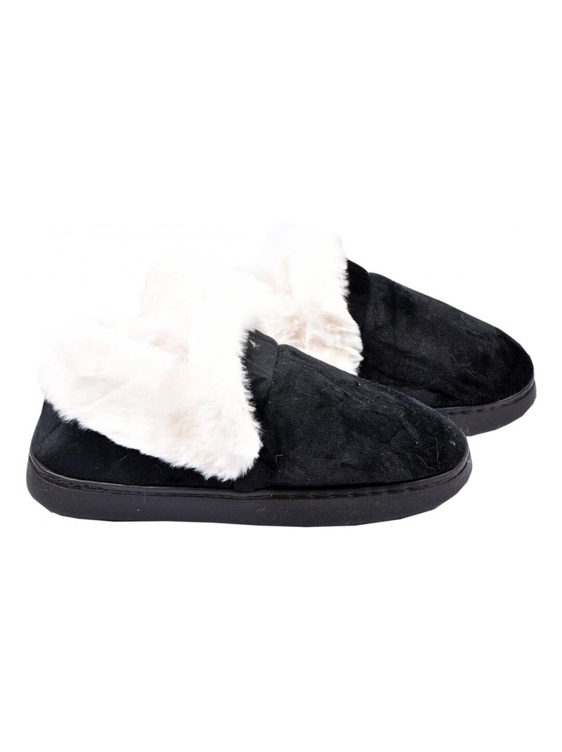 Pantofola Donna Ciabatta COCOONING Nero - Kiabi